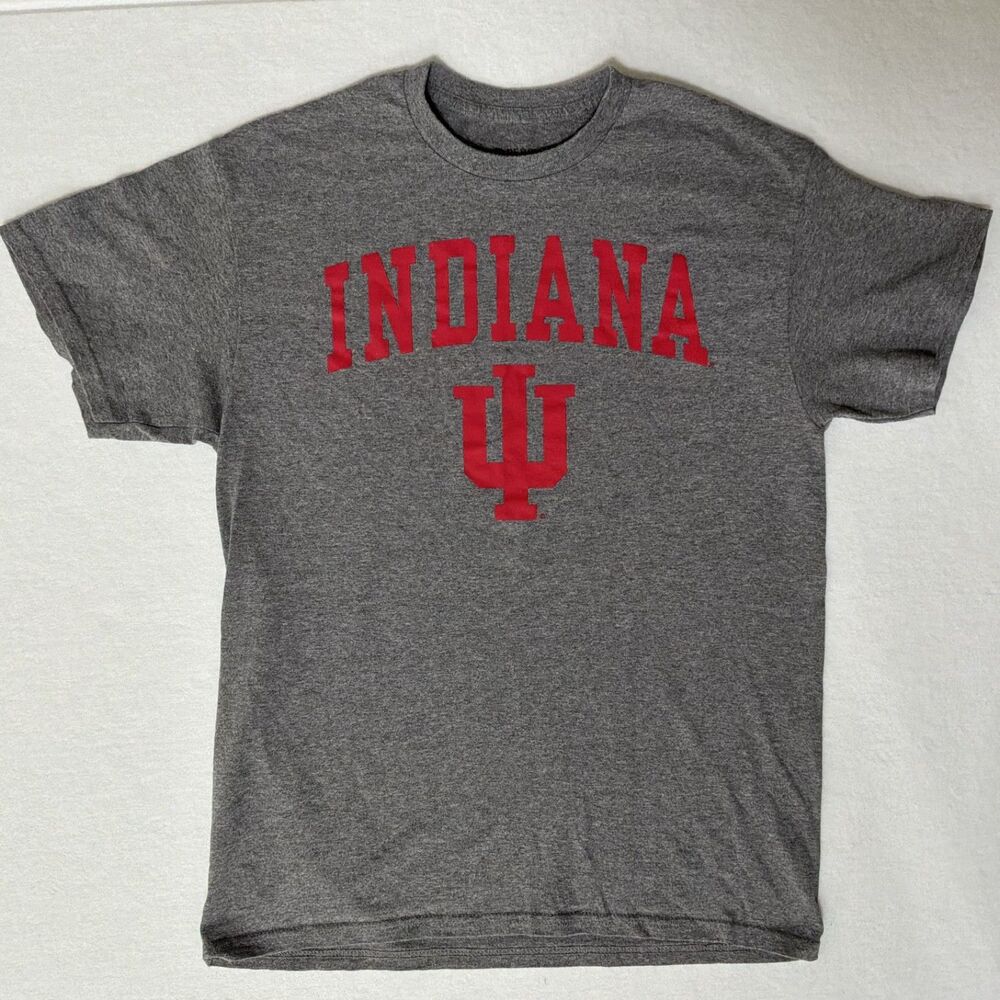 Indiana Hoosiers Gray Red t-Shirt Size M New Agenda